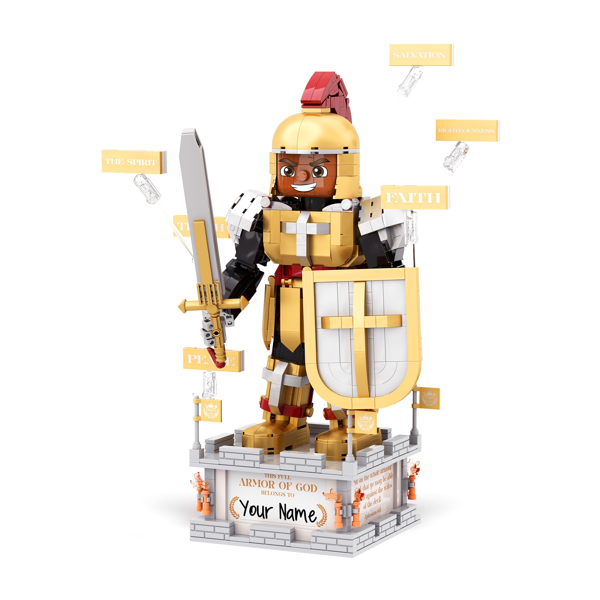 The Full Armor of God: Interactive Brick Building Set (1080+ pcs)